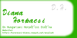 diana horpacsi business card
